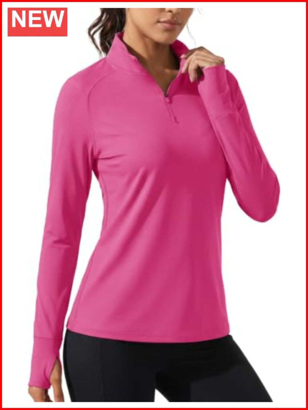 Quarter Zip Pullover Fleece Lined Athletic Sweatshirt Long Sleeve Women's